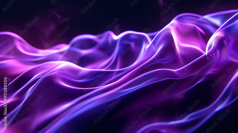 Neon colour purple lines on black background ,effortlessly purple smoke transparent background ,Neon blue and pink led lines on futuristic dark background
