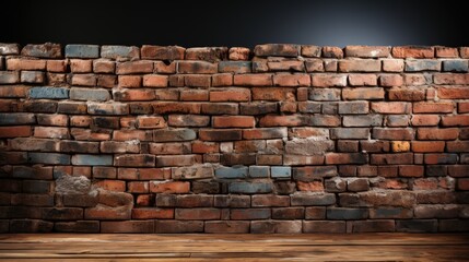 Poster - Aged grungy brick wall texture pattern background  