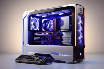 Professional workstation and gaming computer, to play video games online or do professional design and multimedia work