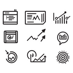 Fototapete - minimal graphic design related set of icons for web, hand drawn graphics icons element outline stoke for ecommerce and business isolated vector on white background
