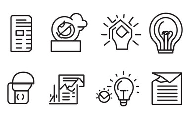 Fototapete - set of web icons , modern and simple graphics elements for  computer, business related Vector illustration.