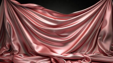 Wall Mural -   A red cloth on a black background