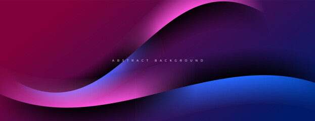 Wall Mural - purple and blue gradient wave background. futuristic banner background