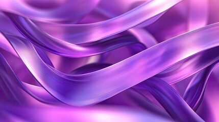 Poster - Dynamic 3D purple background with interwoven ribbons and a vibrant color palette.