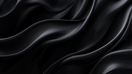 Poster - Elegant 3D black background with subtle curves and soft gradients, ideal for sleek and sophisticated visuals.