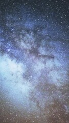 Wall Mural - travel through the starry space inside the blue and gray andromeda galaxy. view of the cosmos and th
