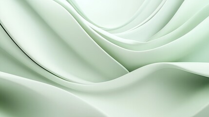 Poster - Elegant 3D light green background with soft curves and subtle gradients, creating a refined and sophisticated effect.