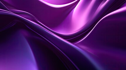 Fototapete - Futuristic 3D purple background with smooth curves and a subtle glow.