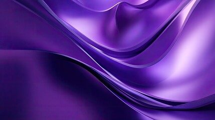Fototapete - Futuristic 3D purple background with smooth curves and a subtle glow.