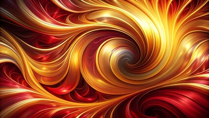 Canvas Print - Abstract Swirls of Crimson and Gold: A Symphony of Brushstrokes  generative AI