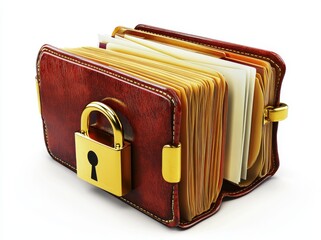 Poster - lock folder icon isolated on transparent background, secure files. protection of documents. concept 