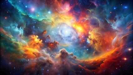 Sticker - Cosmic Canvas: A Symphony of Stars and Nebulae  generative AI