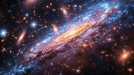Wall Mural - spiral galaxy in space