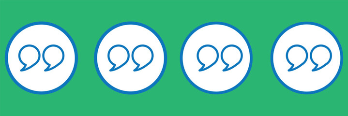 Wall Mural - quote icon set. quotation mark symbol.