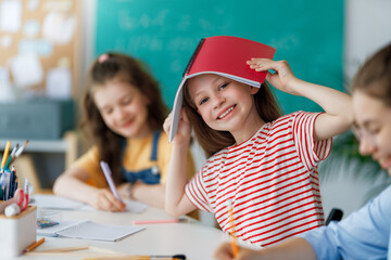 Wall Mural - Children are learning in the class