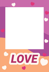 Poster - Simple love themed picture frame perfect for valentine's day projects