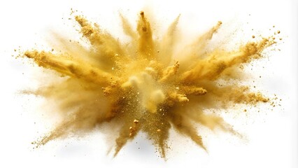 Canvas Print - Golden Dust Explosion  AI generated