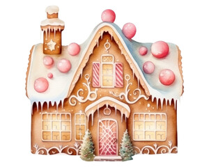 Poster - PNG Gingerbread house christmas dessert winter.