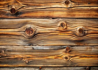 Wall Mural - Weathered wooden surface with intricate natural patterns, distressed cracks, and worn ridges, perfect for adding organic elegance to designs, wallpapers, and decorative elements.