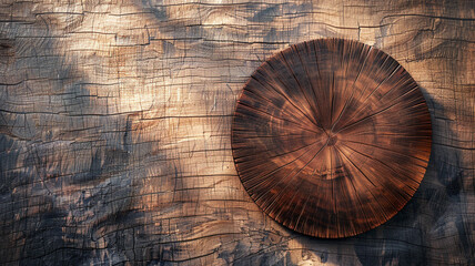 Wall Mural - section of the tree trunk with annual rings. - Slice wood.