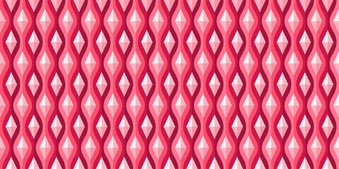 Wall Mural - Soft Pink Gradient Geometric Seamless Pattern. Subtle Pink Geometric Seamless Background