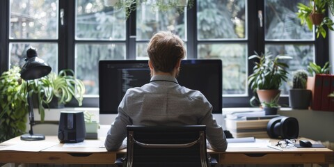 Poster - Minimalism in the workplace: Young professional.
