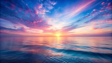 Canvas Print - Ethereal Sunset Over a Dreamy Sea  Generative AI