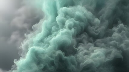 Wall Mural - mint and gray smoke or cloudy