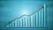 © Collection - Graph depicting steady growth in business performance, financial, success, data analysis, progress, investment