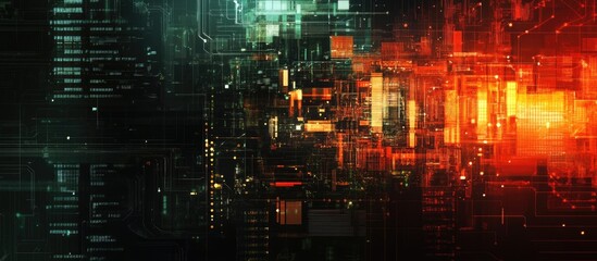 Aufkleber - Abstract 2D Illustration of Technology Background