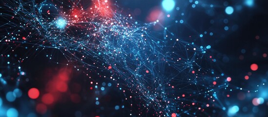 Poster - Abstract Digital Technology Background for Corporate Business Presentations with Particle Effects