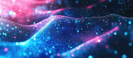Aufkleber - Abstract Technology Background for Digital Business Presentation with Particle Effects