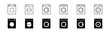 © 3ceratops - Washing machine icon set. Line and glyph washing machine vector