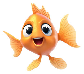 Poster - PNG Goldfish cartoon animal pomacentridae.