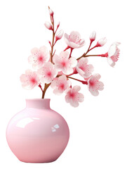 Sticker - PNG Flower blossom plant vase.