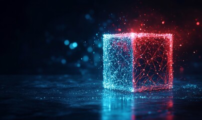 Poster - Background with 3D hexagon effect