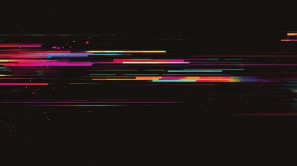 Leinwandbilder - There is a glitch defect noise and artifact effect on vintage VHS tapes.