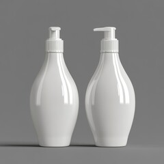 Poster - Illustration of a cosmetic bottle on a white background, isolated in 3D