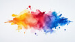© Dreamphoto - Colorful watercolor splash with bold colors Water color on white background