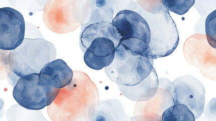 Textured watercolor pattern with organic shapes Water color on white background