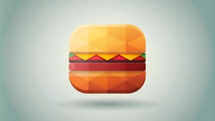 Wall Mural - A Minimalist Hamburger Icon with a Modern Twist  generative AI