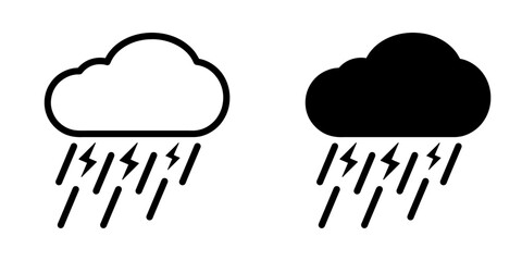 Wall Mural - ofvs677 OutlineFilledVectorSign ofvs - weather vector icon . heavy rain . cloud with rain sign . isolated transparent . outline and filled version . AI 10 / EPS / PNG . g12023