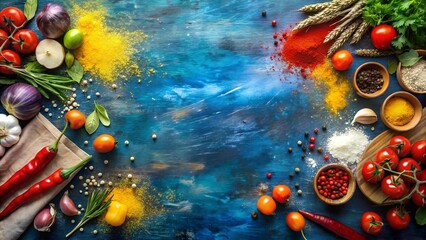 Wall Mural - The Chef's Palette: A Symphony of Culinary Colors  AI Generated