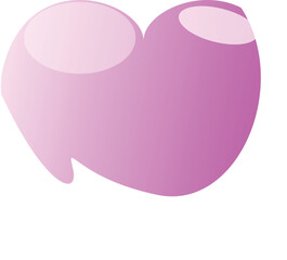 Poster - Big pink heart is shining for valentine's day, symbolizing love and romance