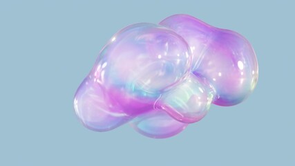 Aufkleber - Metaball animation of morphing liquid blobs. Background of 3D Abstract Colorful Metaballs. in Ultra HD 4K. an alpha matte and a seamless, looped 3D animation.