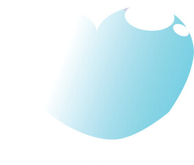 Poster - blue gradient heart shape is filling a white background, suggesting love, affection, and purity