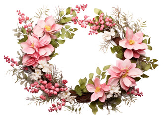 Sticker - PNG Wreath flower plant celebration.