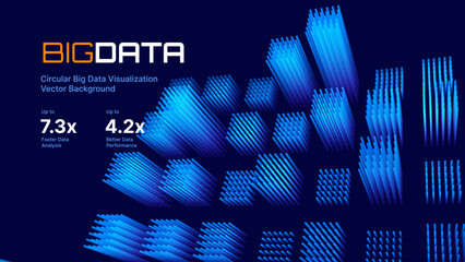 Fototapete - Hi Tech Network Connection Blue Lines Grid. 3D Technology Style Banner Design. Technology Vector Illustration. Futuristic Design for Technology or Science Event.