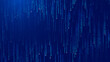 © ec0de - Abstract Binary Software Programming Code Background. Random Parts of Program Code. Digital Data Technology Concept. Random Binary Data Matrix Wide Vector Illustration.
