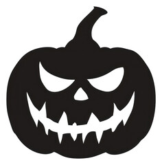 Wall Mural - PNG Halloween pumpkin silhouette clip art anthropomorphic jack-o'-lantern representation.